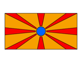 Disegno Repubblica di Macedonia pitturato su giorgio