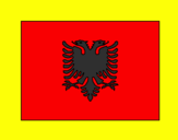 Disegno Albania pitturato su luca