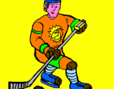 Disegno Giocatore di hockey su ghiaccio pitturato su federico1