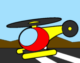 Disegno Piccolo elicottero pitturato su navy