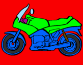 Disegno Motocicletta  pitturato su albpri
