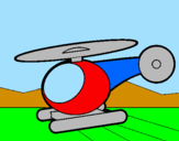 Disegno Piccolo elicottero pitturato su federico capasso
