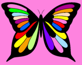 Disegno Farfalla pitturato su noemi