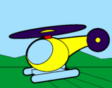 Disegno Piccolo elicottero pitturato su Matteo