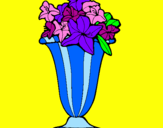 Disegno Vaso di fiori pitturato su Matteo