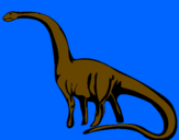 Disegno Mamenchisauro  pitturato su giuseppe