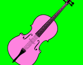 Disegno Violino pitturato su Rachel