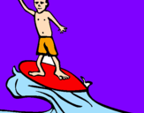 Disegno Surf pitturato su ami