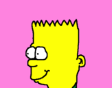 Disegno Bart pitturato su stefano 11 maggio