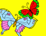 Disegno Farfalle pitturato su j