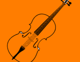 Disegno Violino pitturato su EDUARDO BISURGI