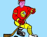 Disegno Giocatore di hockey su ghiaccio pitturato su kevin ginulla