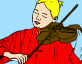 Disegno Violinista  pitturato su 17/05/01