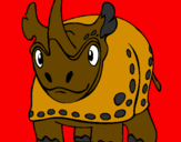 Disegno Rinoceronte  pitturato su FILIPPO Z.