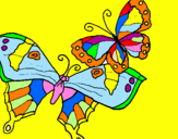 Disegno Farfalle pitturato su chicca