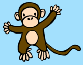 Disegno Scimmietta pitturato su alysèe eclaudio
