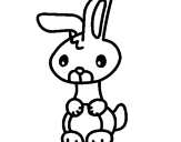 Disegno Art il coniglio  pitturato su GIULIA