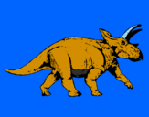 Disegno Triceratops pitturato su stefano 11 maggio