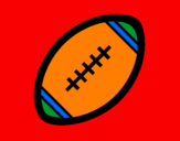 Disegno Pallone da calcio americano II pitturato su rugby 4 ever di simo 12