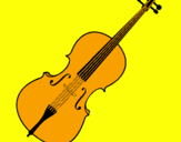 Disegno Violino pitturato su emma
