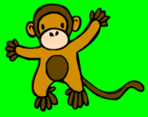 Disegno Scimmietta pitturato su CARLOTTA