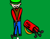 Disegno Golf II pitturato su luca  f.