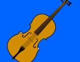 Disegno Violino pitturato su mario