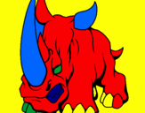 Disegno Rinoceronte II pitturato su dario fo