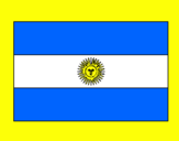 Disegno Argentina pitturato su fabygk