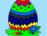 Disegno Uovo di Pasqua 2 pitturato su  ssc napoli forza napoli