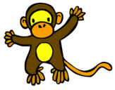 Disegno Scimmietta pitturato su emmanuell