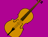 Disegno Violino pitturato su ylenia
