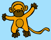 Disegno Scimmietta pitturato su THOMAS