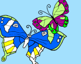 Disegno Farfalle pitturato su maria luisa