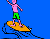 Disegno Surf pitturato su LOLLO