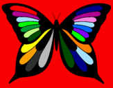 Disegno Farfalla pitturato su yeison