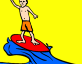Disegno Surf pitturato su kartyka 