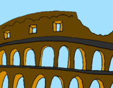 Disegno Colosseo pitturato su Emma