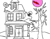 Disegno Casa del terrore pitturato su cristian