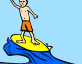 Disegno Surf pitturato su gavyn