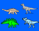 Disegno Dinosauri di terra  pitturato su giuseppe e davide
