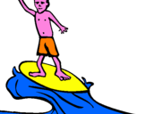 Disegno Surf pitturato su iraklis