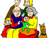 Disegno Famiglia pitturato su TOMMASO RESCIGNO