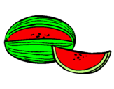 Disegno Melone  pitturato su iraklis