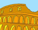 Disegno Colosseo pitturato su MARCO
