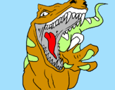 Disegno Velociraptor  II pitturato su THOMAS
