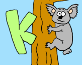 Disegno Koala  pitturato su STELLA COMETA