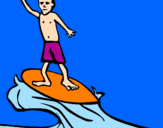 Disegno Surf pitturato su mimoa