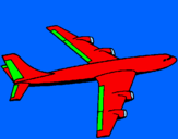 Disegno Aeroplano  pitturato su gianmarco