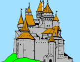 Disegno Castello medievale  pitturato su smilerebecca